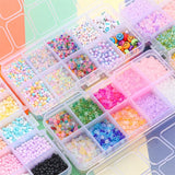 10 Grid High Frosted Glass Bead Letter Beads Set DIY Bracelet Necklace