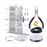 Jewelry Findings Starter Kit Pliers Tools Set Beading Making Repair 10 Grids/Box