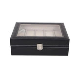 Wooden Wristwatch Display Case Storage Organizer - 10 Grids Classy Holder