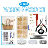 10 Grids Jewelry Accessories Kit for Earring Making
