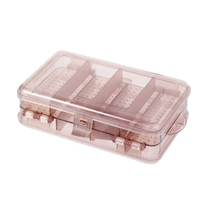 10 Grids Jewelry Storage Box Double Sided Clear Container Rectangle Case