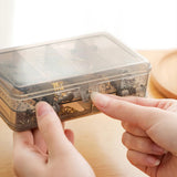 10 Grids Jewelry Storage Box Double Sided Clear Container Rectangle Case