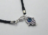 Kabbalah Hamsa Hand Good Luck Leather Bracelet