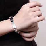 10MM Chain Bracelet Men S925 Stamped Silver Plated Jewelry