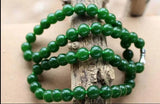10 MM Green Wafer Beads Necklace