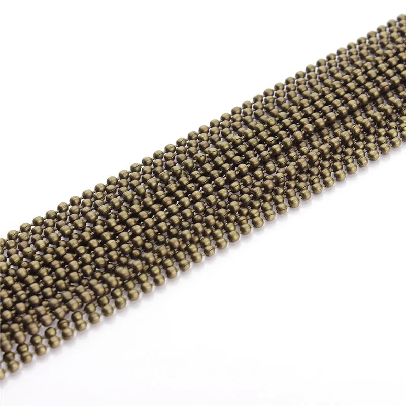 10m Metal Ball Bead Chains for DIY Jewelry Making