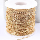 Stainless Steel Link Chains for Jewelry Making 10 Meters