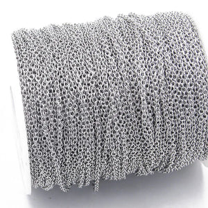10M 3 Size Stainless Steel Round Squash Cross Chain Necklace DIY Jewelry