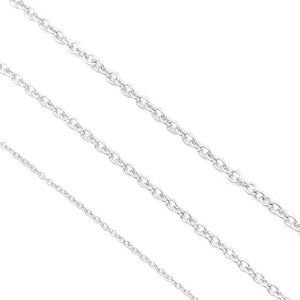 10M 3 Size Stainless Steel Round Squash Cross Chain Necklace DIY Jewelry