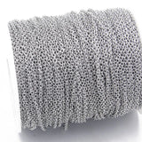 10M 3 Size Stainless Steel Round Squash Cross Chain Necklace DIY Jewelry