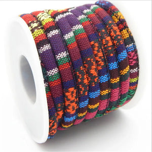 10m Ethnic Cotton Cord 6mm Rope for DIY Bracelets Making