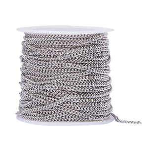 10 Meters Silver Open Necklace for Jewelry Making