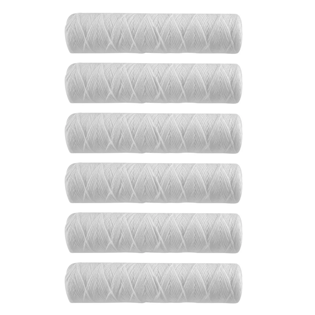 10 Micrometre String Wound Sediment Water Filter Cartridge (6 Pack)