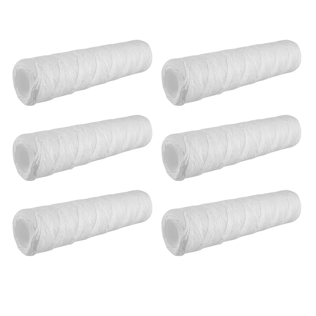 10 Micrometre String Wound Sediment Water Filter Cartridge (6 Pack)