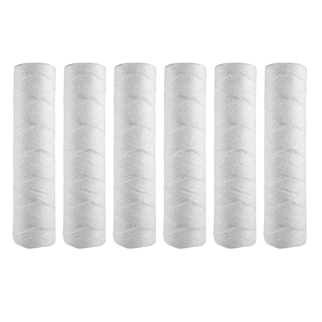 10 Micrometre String Wound Sediment Water Filter Cartridge (6 Pack)