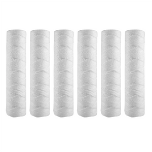 10 Micrometre String Wound Sediment Water Filter Cartridge (6 Pack)