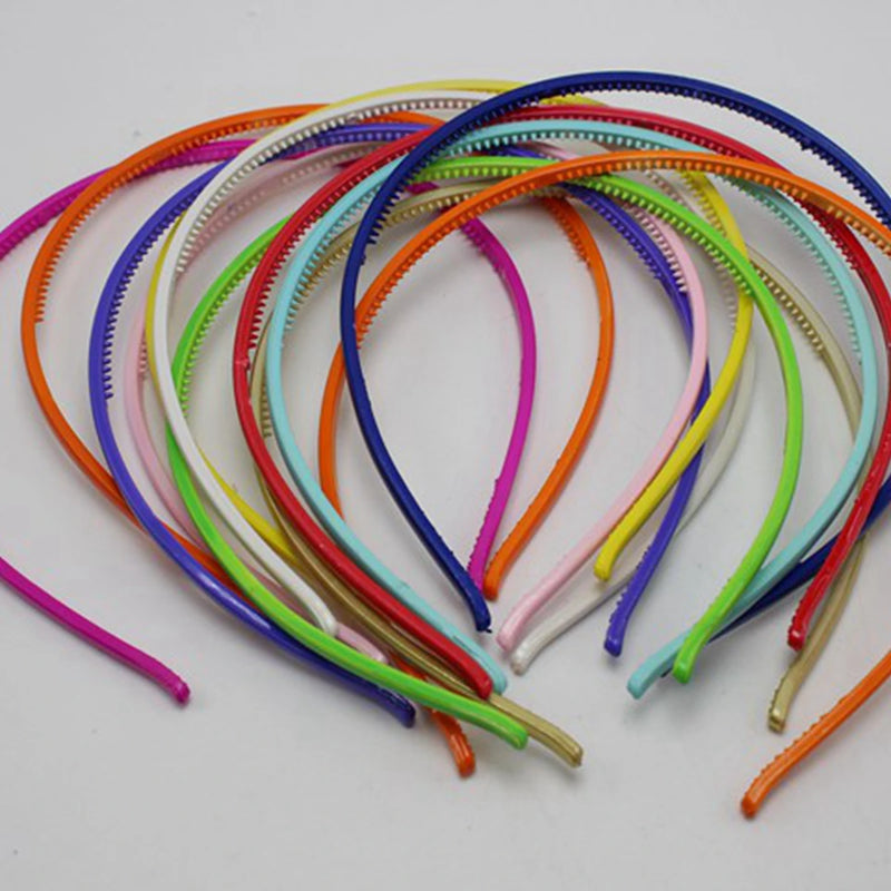 10 Bubblegum Thin Hair band Headband With Teeth