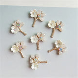 10PCS Metal Alloy Pearl Flowers Connectors for Jewelry Making