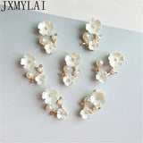 10PCS Metal Alloy Pearl Flowers Connectors for Jewelry Making