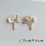 10PCS Metal Alloy Pearl Flowers Connectors for Jewelry Making