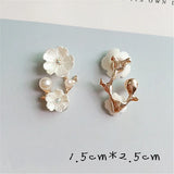 10PCS Metal Alloy Pearl Flowers Connectors for Jewelry Making
