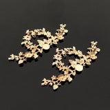 10 PCS Retro Metal Alloy Flowers Branches DIY Jewelry Making