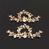 10 PCS Retro Metal Alloy Flowers Branches DIY Jewelry Making