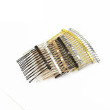 10 PCS 12/15/20/25 Teeth Metal Hair Combs Base for DIY Jewelry Making