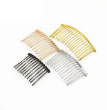 10 PCS 12/15/20/25 Teeth Metal Hair Combs Base for DIY Jewelry Making