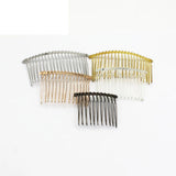 10 PCS 12/15/20/25 Teeth Metal Hair Combs Base for DIY Jewelry Making