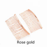10 PCS 12/15/20/25 Teeth Metal Hair Combs Base for DIY Jewelry Making