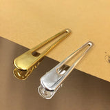 10 PCS Metal Hairgrips Hollow Hair Clip Gold/Silver Duck Clip