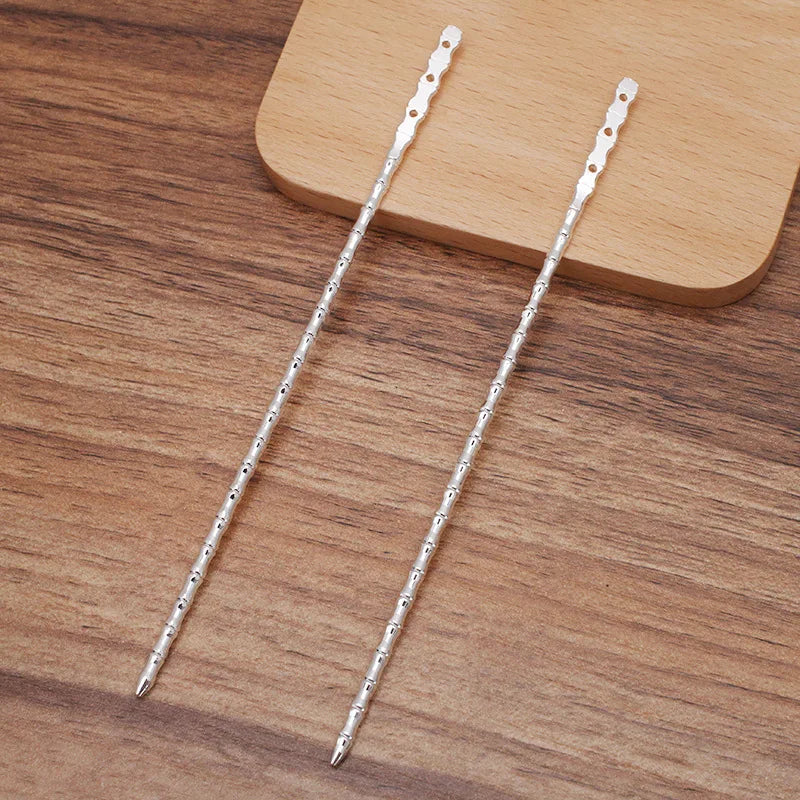 10 PCS 139mm Vintage Brass Hair Sticks Bridal Headdress DIY Accessories