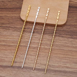 10 PCS 139mm Vintage Brass Hair Sticks Bridal Headdress DIY Accessories