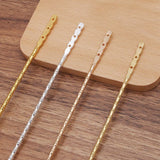 10 PCS 139mm Vintage Brass Hair Sticks Bridal Headdress DIY Accessories