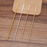 10 PCS 139mm Vintage Brass Hair Sticks Bridal Headdress DIY Accessories