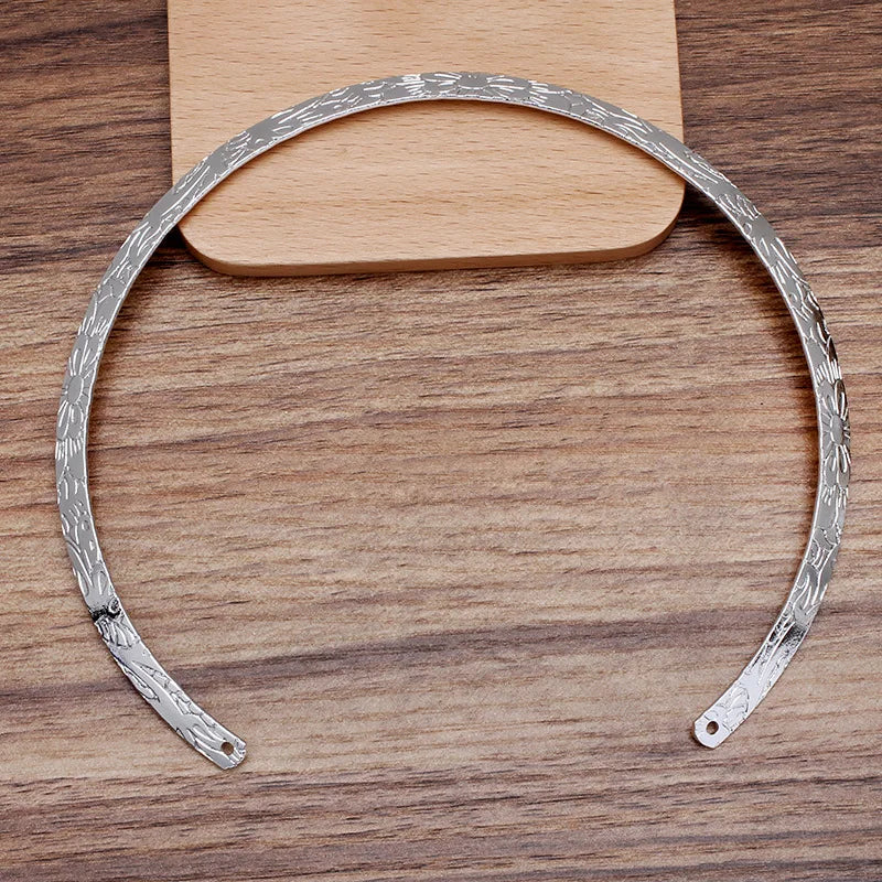 10 PCS 146mm Metal Choker Collar Neck Strap Necklace Base Settings