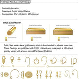 10 PCS 14K Filled Pinch Clip Bails for DIY Jewelry (2mm)