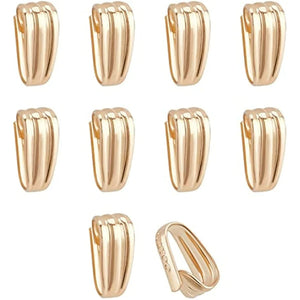 10 PCS 14K Filled Pinch Clip Bails for DIY Jewelry (2mm)