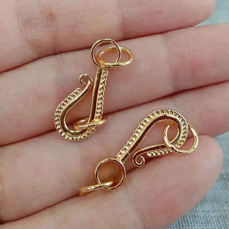 10 PCS 14K Plated Brass Lobster Clasps for DIY Jewelry Making Findings