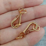 10 PCS 14K Plated Brass Lobster Clasps for DIY Jewelry Making Findings