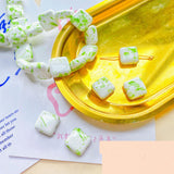 10 PCS 14mm Square Ceramic Beads Spacer Loose Bead DIY Jewelry Making