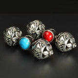 10 PCS 15mm*44mm Tibetan Antique Silver Spacer Beads Vajry Pestle Charms