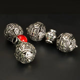 10 PCS 15mm*44mm Tibetan Antique Silver Spacer Beads Vajry Pestle Charms