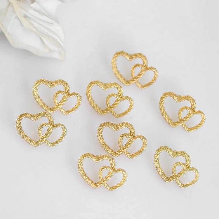 10 PCS Heart Stud Earring Settings For DIY Jewelry Making