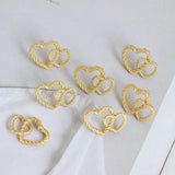 10 PCS Heart Stud Earring Settings For DIY Jewelry Making