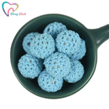10 PCS Boys Series Baby Crochet Wooden Beads DIY Teething Toys