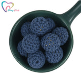 10 PCS Boys Series Baby Crochet Wooden Beads DIY Teething Toys