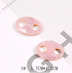 10 PCS Acrylic Oval Earrings Charms For DIY Jewelry Making