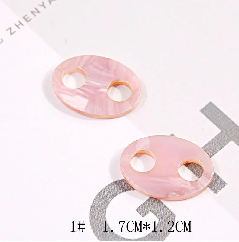 10 PCS Acrylic Oval Earrings Charms For DIY Jewelry Making